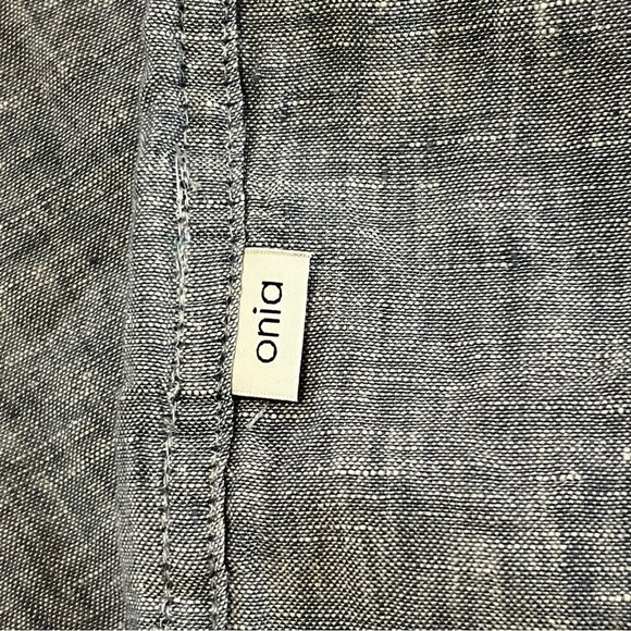 NWT Onia Men's Josh Linen Cotton Chambray Shirt w/ Pocket S New - Picture 12 of 12